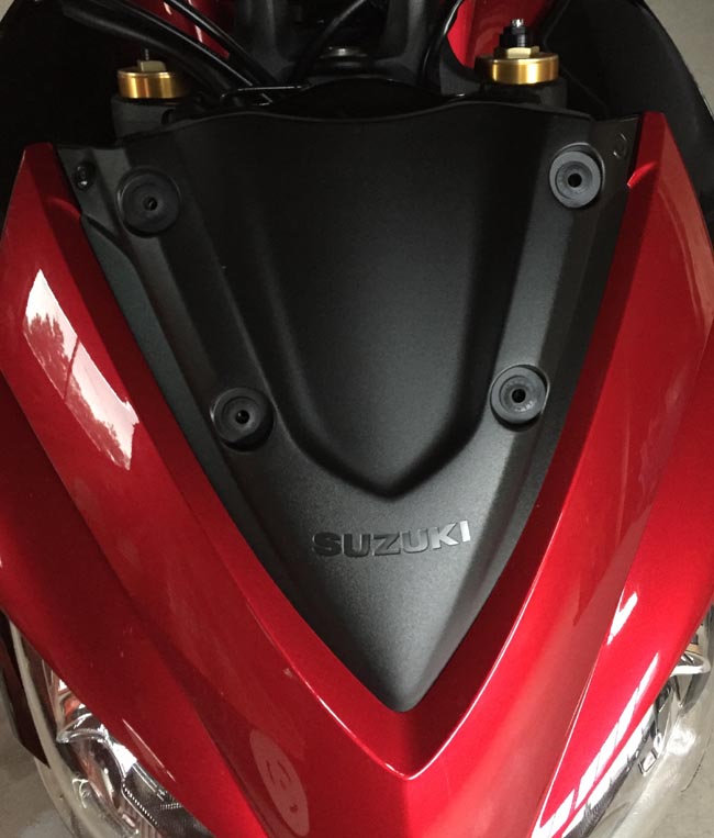 GSX-S1000F純正OP ロングスクリーン GSX-S1000/Fローダウン/ショートサイドスタンド/ロング